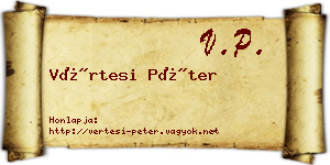 Vértesi Péter névjegykártya